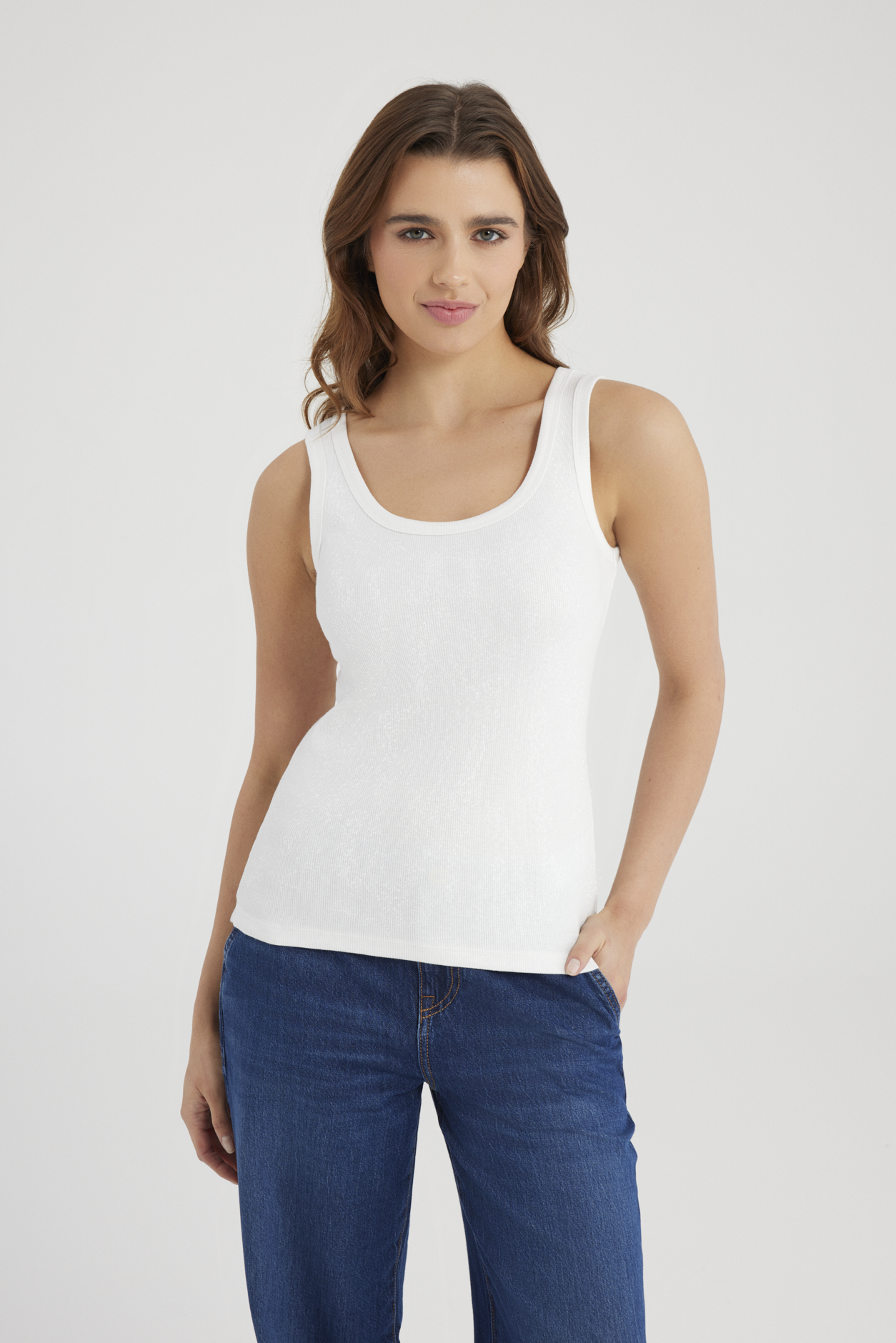 COJ Jeans- Top Olivia White Pearl