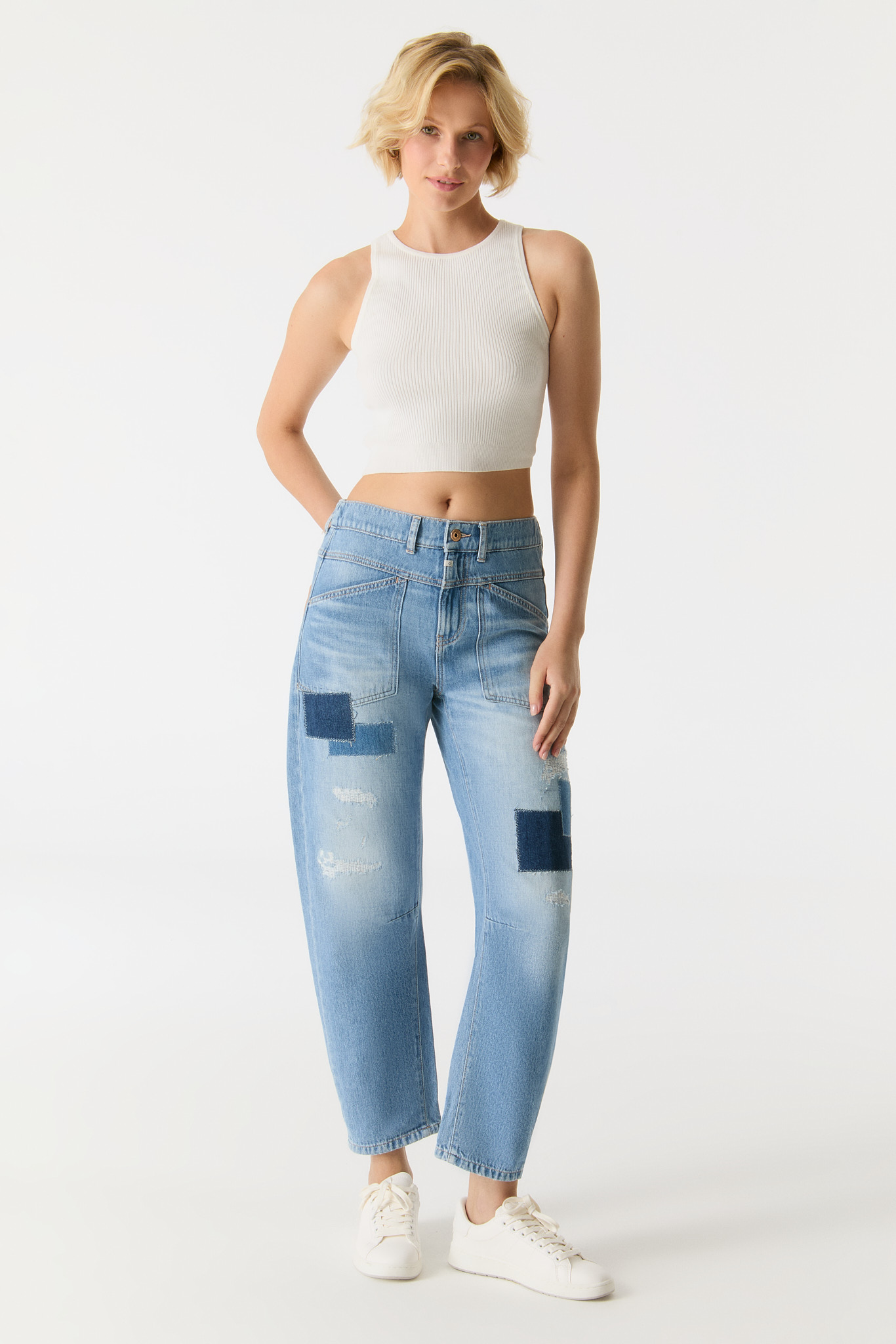 COJ Jeans Selena - Patched Medium Blue - Afbeelding 2